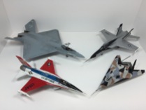 YF-16A Fighting Falcon, YF-17A Cobra, YF-23 Gray Ghost, & Have Blue