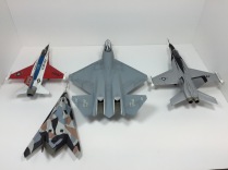 YF-16A Fighting Falcon, YF-17A Cobra, YF-23 Gray Ghost, & Have Blue